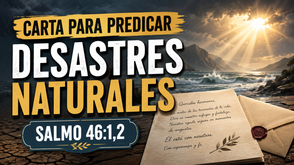 Cartas para predicar sobre desastres naturales y salmo.