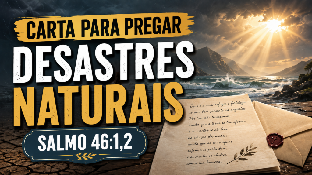 Carta para pregação sobre desastres naturais | Salmo 46:1, 2 Cartas para predicar sobre desastres naturales y salmo.