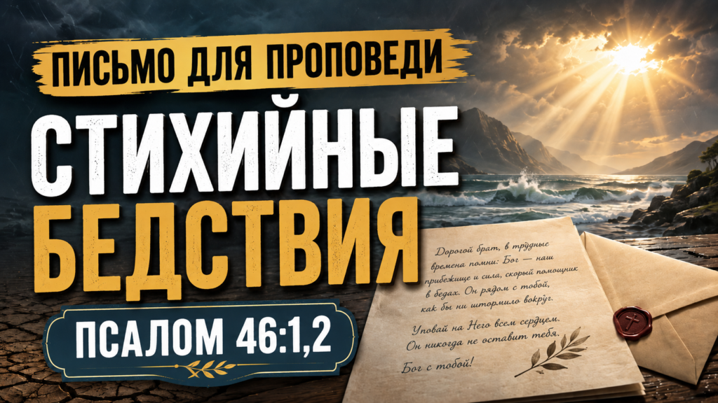 Письмо для проповеди о стихийных бедствиях | Псалом 46:1, 2 Cartas para predicar sobre desastres naturales y salmo.