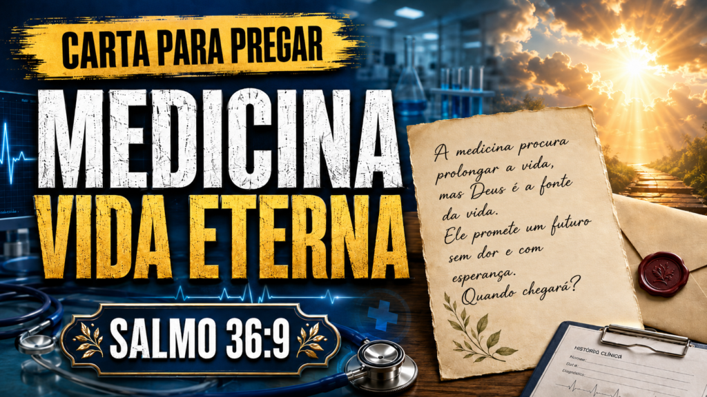 Carta para pregação sobre medicina e vida eterna | Salmo 36:9 Carta para predicar sobre medicina vida eterna Salmo 36:9