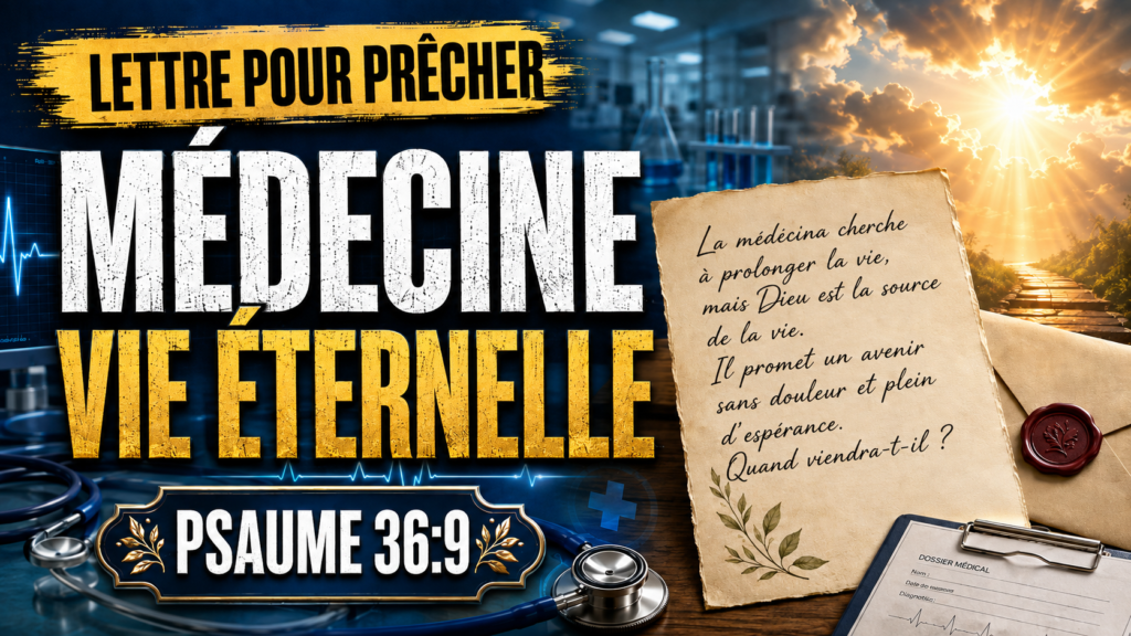 Lettre de prédication sur la médecine et la vie éternelle | Psaume 36:9 Carta para predicar sobre medicina vida eterna Salmo 36:9