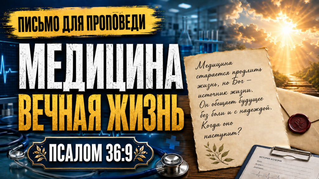 Письмо для проповеди о медицине и вечной жизни | Псалом 36:9 Carta para predicar sobre medicina vida eterna Salmo 36:9
