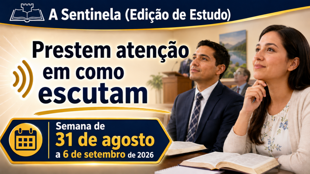 Estudio de La Atalaya para la semana del 31 de agosto al 6 de septiembre de 2026