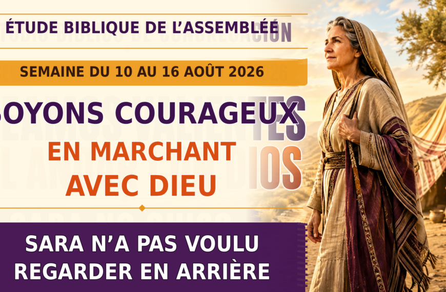 Étude biblique de l’assemblée Estudio del Libro para la semana del 10 al 16 de agosto de 2026