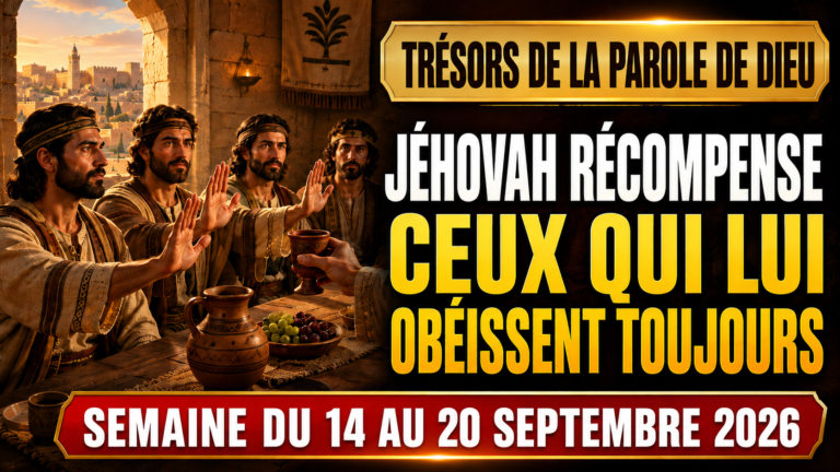 Joyaux de la Parole de Dieu pour la semaine du 14 au 20 septembre 2026