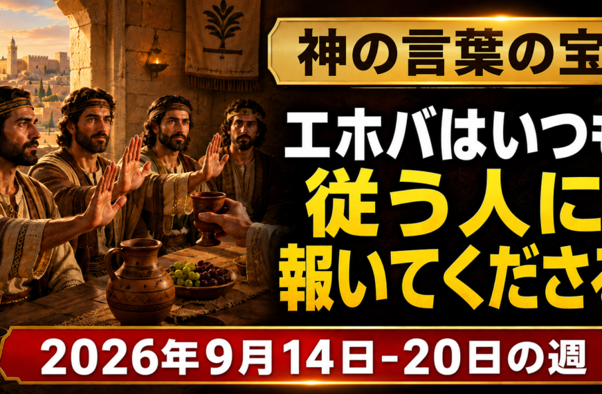 エホバの証人の集会のコメント 2026年9月14-20日の神の言葉の宝