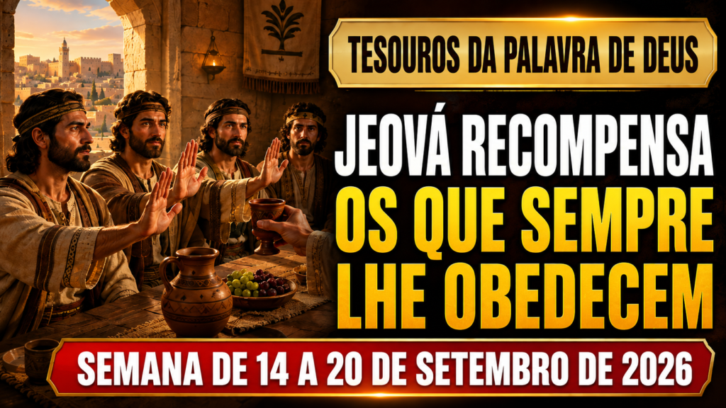 Tesouros da Palavra de Deus para a semana de 14 a 20 de setembro de 2026 Tesouros da Palavra de Deus para a semana de 14 a 20 de setembro de 2026