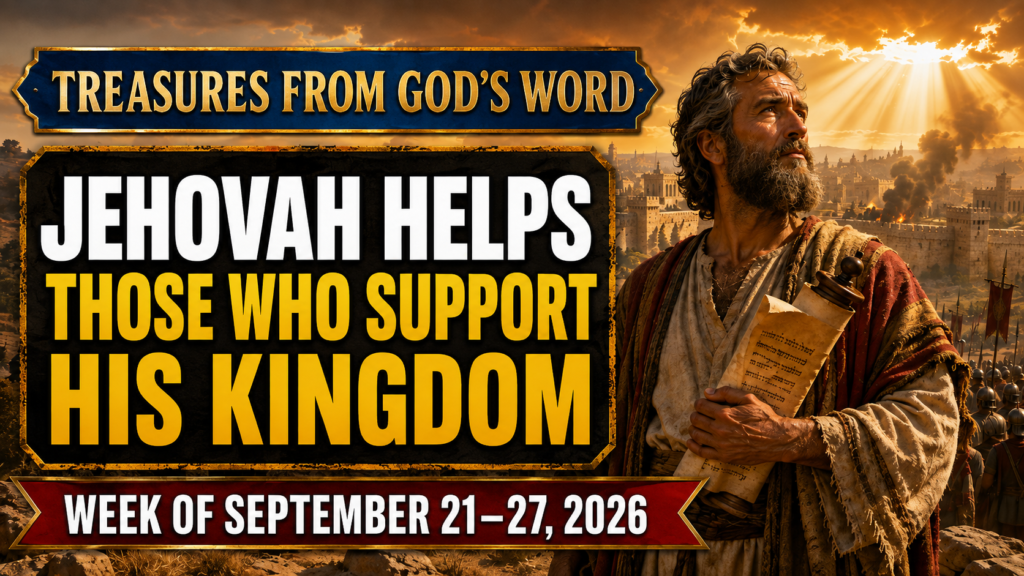 Treasures From God’s Word for the week of September 21-27, 2026