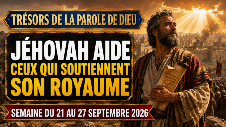 Joyaux de la Parole de Dieu pour la semaine du 21 au 27 septembre 2026