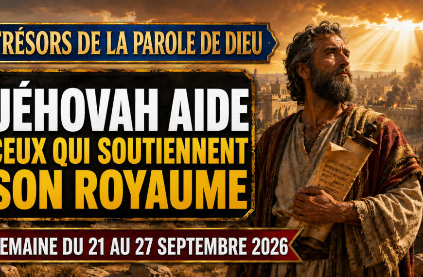 Joyaux de la Parole de Dieu pour la semaine du 21 au 27 septembre 2026