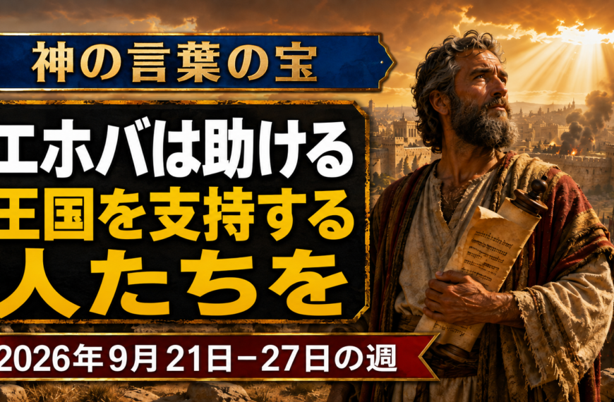 エホバの証人の集会のコメント 2026年9月21-27日の神の言葉の宝
