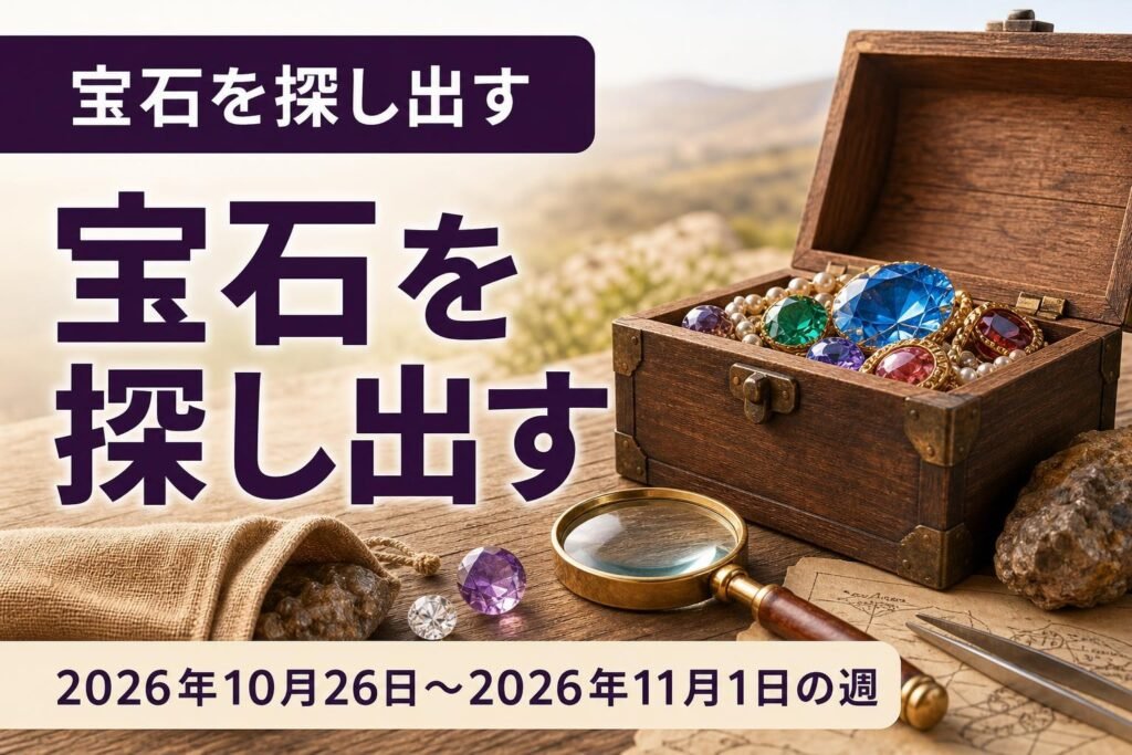 2026年10月26日から11月1日の週の「宝石を探し出す」 2026年10月26日から11月1日の週の「宝石を探し出す」