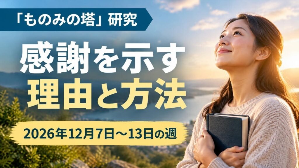 2026年12月7日から13日の「ものみの塔」研究 2026年12月7日から13日の「ものみの塔」研究