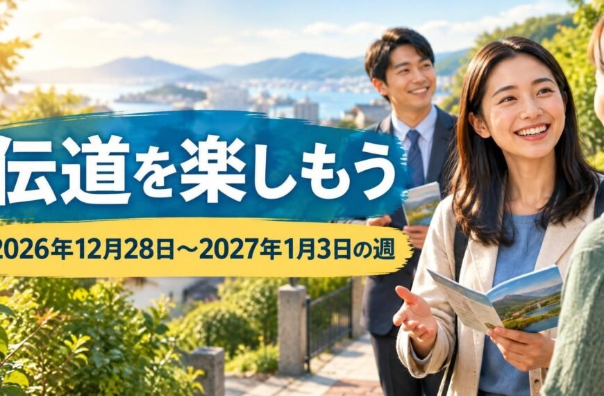 2026年12月28日から2027年1月3日の週の「伝道を楽しもう」
