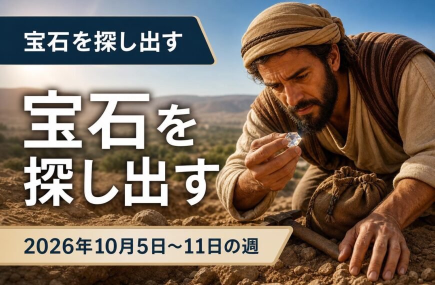 エホバの証人の集会のコメント 2026年10月5日から11日の週の「宝石を探し出す」
