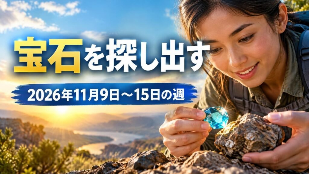2026年11月9日から15日の週の「宝石を探し出す」