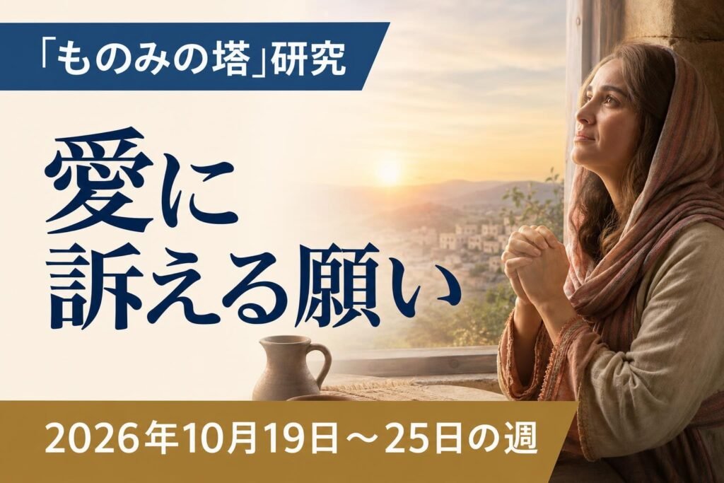 2026年10月19日から25日の週の「ものみの塔」研究 2026年10月19日から25日の週の「ものみの塔」研究