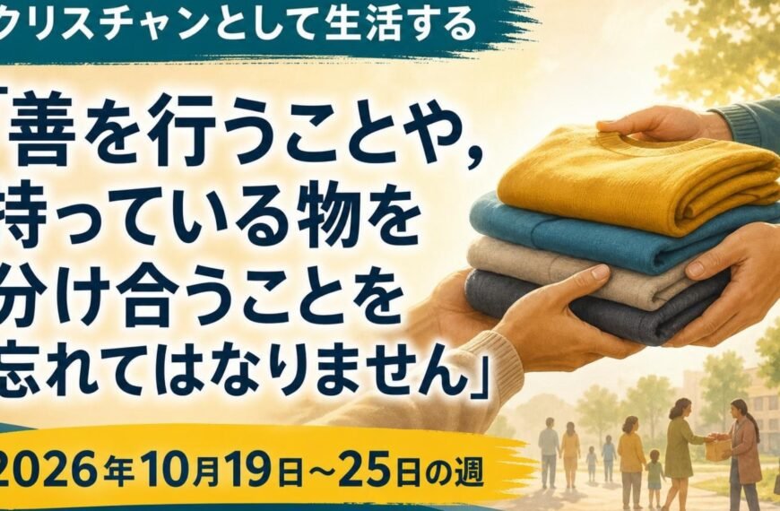 2026年10月19日から25日の週の「クリスチャンとして生活する」