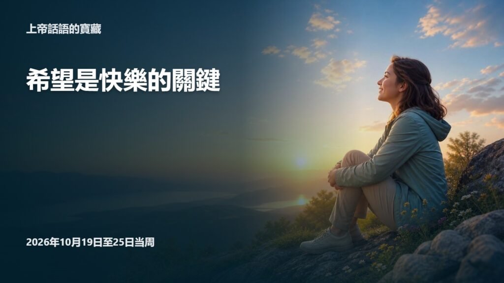 2026年10月19日至25日這一週的上帝話語的寶藏