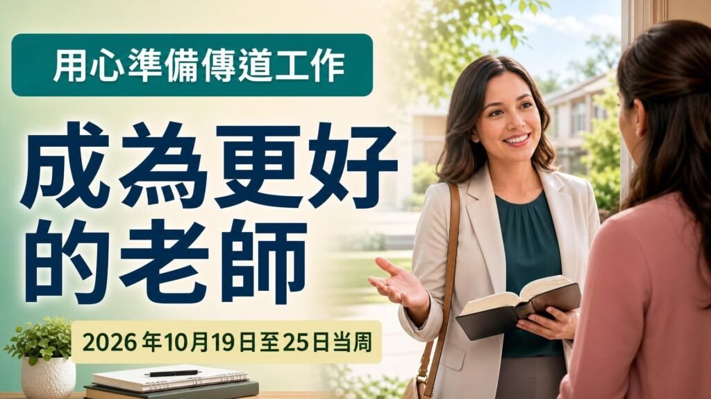 2026年10月19日至25日這一週的成為更好的老師 2026年10月19日至25日這一週的成為更好的老師