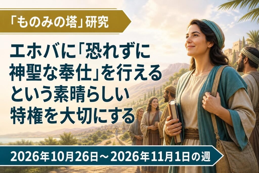 2026年10月26日から11月1日までの週の「ものみの塔」研究