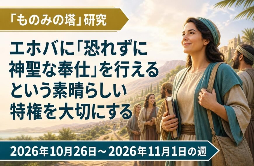 2026年10月26日から11月1日までの週の「ものみの塔」研究