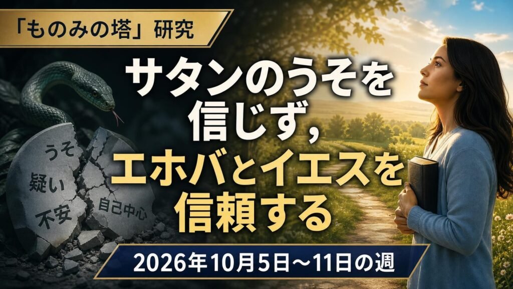 2026年10月5日から11日までの週の「ものみの塔」研究 2026年10月5日から11日までの週の「ものみの塔」研究