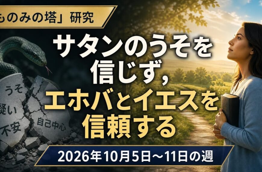 エホバの証人の集会のコメント 2026年10月5日から11日までの週の「ものみの塔」研究