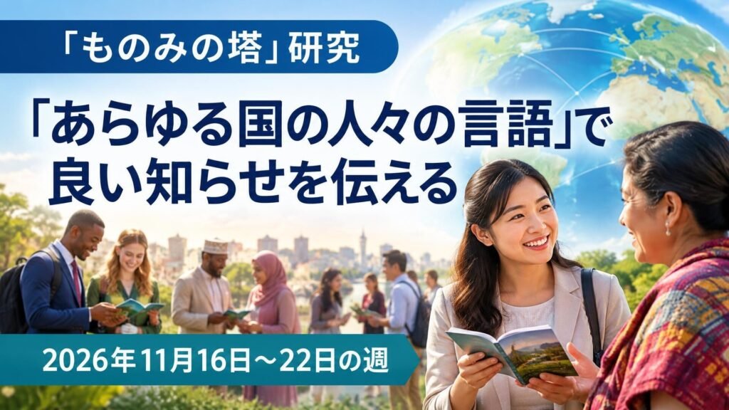 2026年11月16日から22日のものみの塔研究