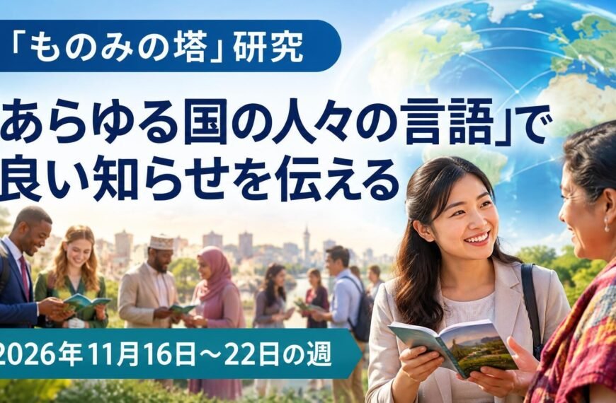 2026年11月16日から22日のものみの塔研究