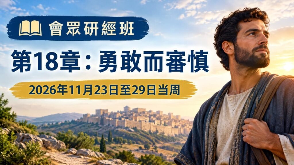2026年11月23日至29日一週的會眾聖經研究 2026年11月23日至29日一週的會眾聖經研究