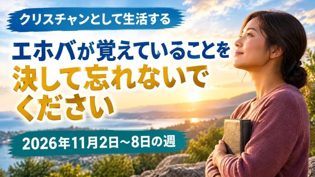 2026年11月2日から8日の週の「クリスチャンとして生活する」 2026年11月2日から8日の週の「クリスチャンとして生活する」