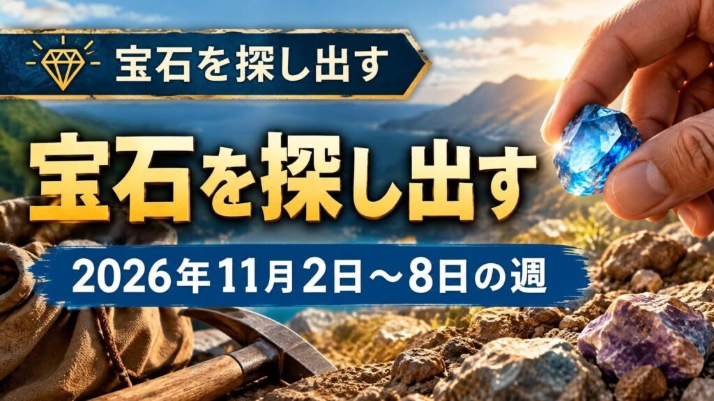 2026年11月2日から8日の週の「宝石を探し出す」