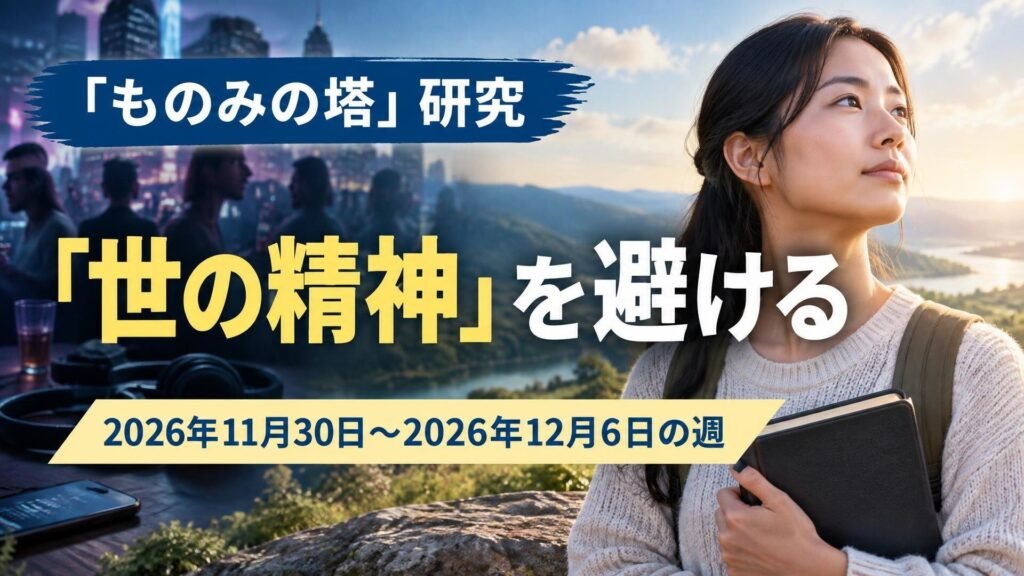 11月30日から12月6日までの週の「ものみの塔」研究