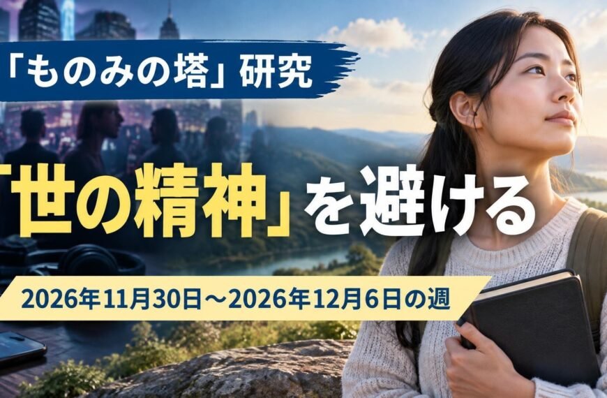 11月30日から12月6日までの週の「ものみの塔」研究
