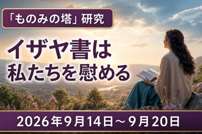 2026年9月14日‐20日の週の「ものみの塔」研究