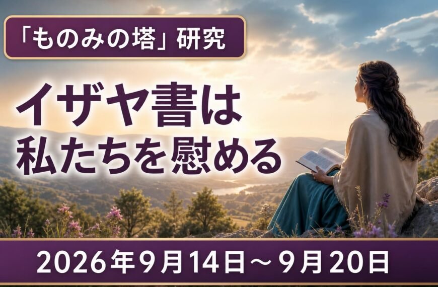 エホバの証人の集会のコメント 2026年9月14日‐20日の週の「ものみの塔」研究