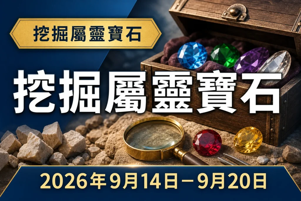 2026年9月14日至20日挖掘属灵宝石 2026年9月14日至20日挖掘属灵宝石