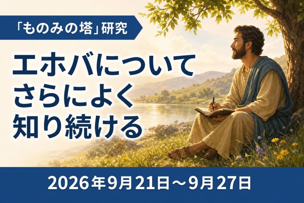 2026年9月21日‐27日の週の「ものみの塔」研究