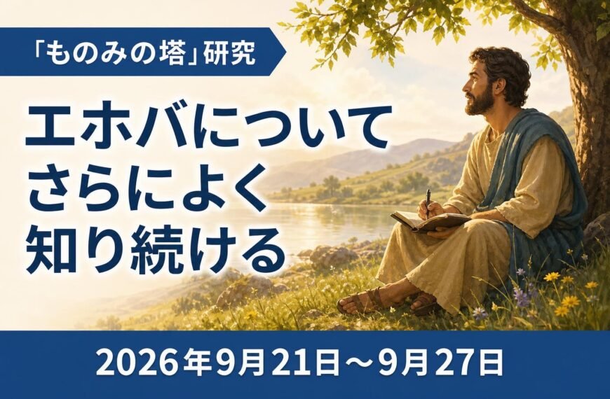 エホバの証人の集会のコメント 2026年9月21日‐27日の週の「ものみの塔」研究