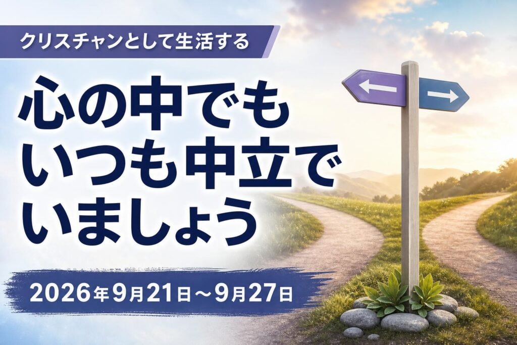 2026年9月21日から27日の週の「クリスチャンとして生活する」