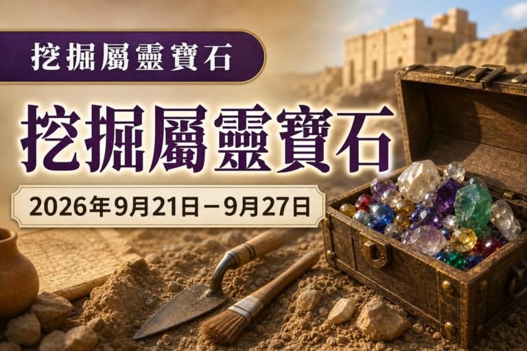 2026年9月21日至27日挖掘属灵宝石