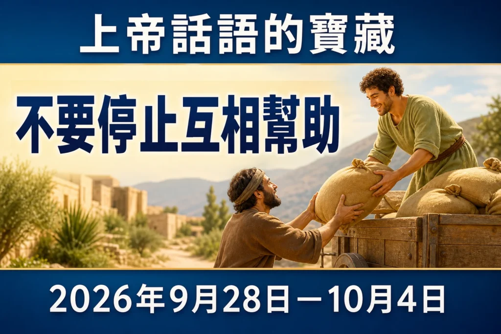 2026年9月28日至10月4日這一週的上帝話語的寶藏 2026年9月28日-10月4日這一週的上帝話語的寶藏