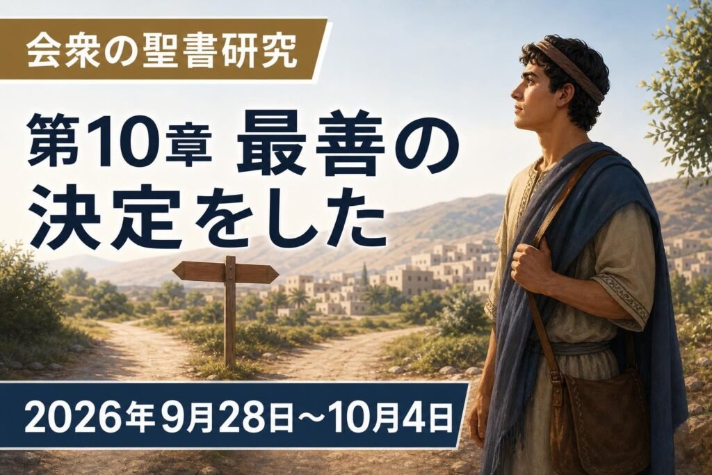 2026年9月28日から10月4日までの週の会衆の聖書研究 2026年9月28日から10月4日までの週の会衆の聖書研究