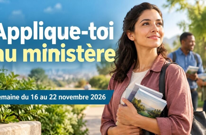 Applique-toi au ministère pour la semaine du 16 au 22 novembre 2026