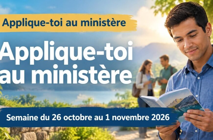 Applique-toi au ministère Applique-toi au ministère pour la semaine du 26 octobre au 1er novembre 2026