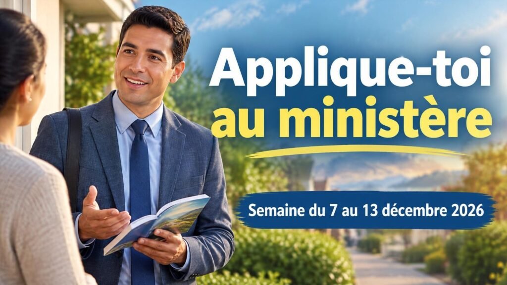 Applique-toi au ministère pour la semaine du 7 au 13 décembre 2026 Applique-toi au ministère pour la semaine du 7 au 13 décembre 2026