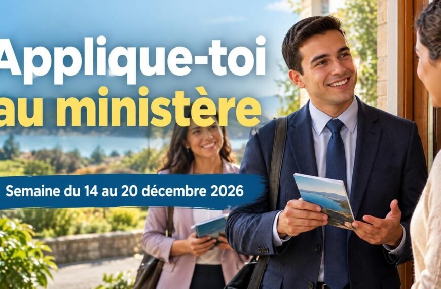 Applique-toi au ministère pour la semaine du 14 au 20 décembre 2026