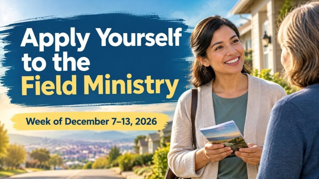 Apply Yourself to the Field Ministry for the Week of December 7-13, 2026 Apply Yourself to the Field Ministry for the Week of December 7-13, 2026
