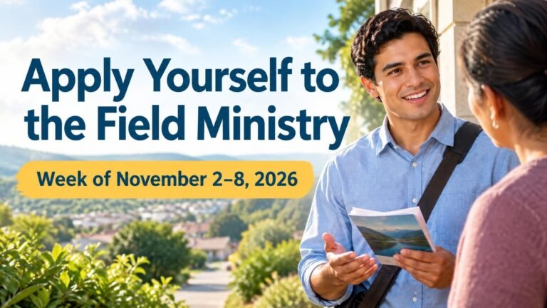 Apply Yourself to the Field Ministry for the week of November 2-8, 2026